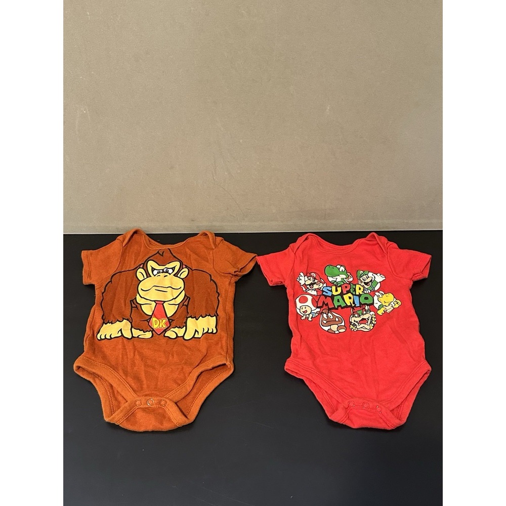 Super Mario Bros One Piece Lot Of 2 Video Game Outfit Size 3/6 Months